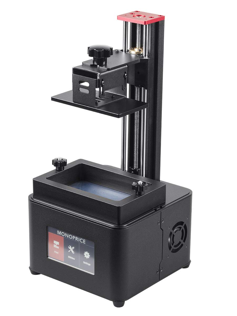 Monoprice Mini Deluxe Sla Resin Uv 3d Printer With 120 X 70 X 200 Mm Build Area Ultra High Resolution Lcd Touch Screen Display Free 250ml Red Photopolymer Resin Amazon Com Industrial Scientific