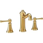 Braston Widespread Two-Handle Bathroom Faucet with Push Pop Drain Assembly in Brushed Bronze (1.0 GPM) - SLW5812BBZPP