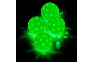 Bvdfgk Glow in The Dark Pickleballs - Light up Pickleball Balls Indoor Outdoor Pickleballs Usapa Approved, Pickle Balls 4 Pac