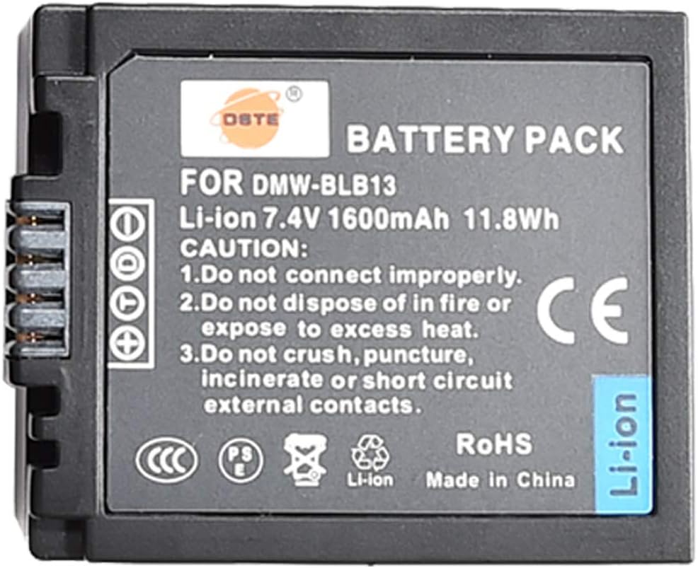 DSTE 2x DMW-BLB13 Li-ion Battery + DC67U Travel and Car Charger Compatible with Panasonic Lumix DMC-G1 DMC-G2 DMC-G10 DMC-GF1 DMC-GH1 Camera as Panasonic DMW-BLB13E DMW-BLB13GK - Image 4
