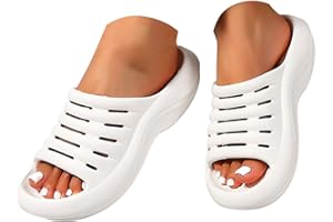 Slides for Woman Man 2026, Unisex Recovery Sandals with Plantar Fasciitis Support,Ladies Orthotic Open Toe Sport Slides Thick
