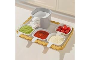 Condiment Dish 7 pack Set-Sauce Dishes, Spice Bowls, Dipping Bowls Set, Sauce Server Set For Tabletop Entertaining
