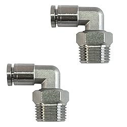 Jienk 2Packs Pneumatic 304 Stainless Steel Male