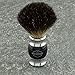 Mid Century Shaving Brush - Black Badger Hair - Metal and Faux Horn (Acrylic) For a Premium Wet Shave Experience (Black)