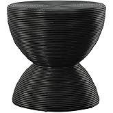 Uttermost Bongo Black Rattan Side Table 22899