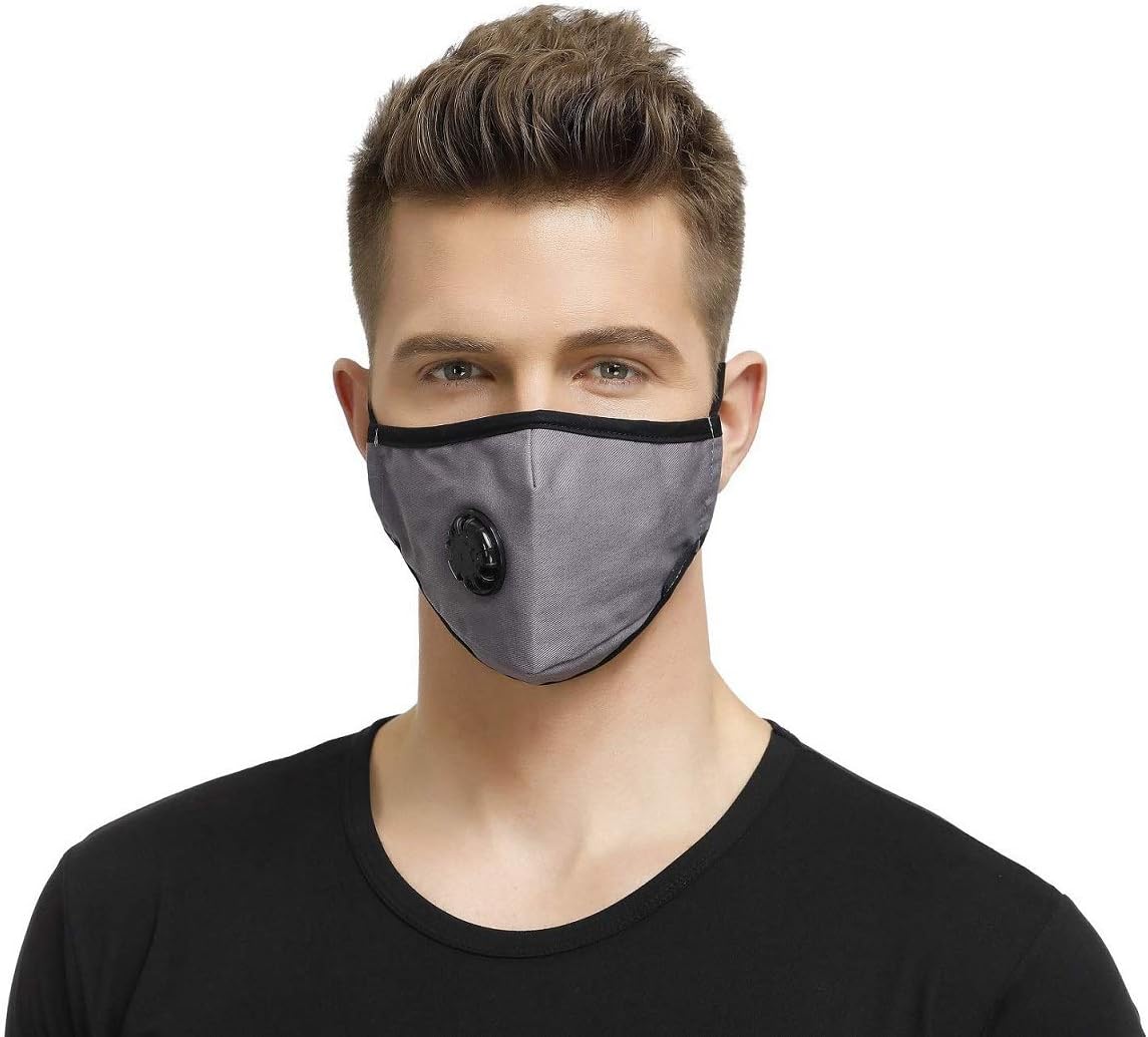 NHForest N99 Mask Particulate Respirator Mask (1 Mask + 6 Filters) - Washable and Reusable Face Protection - Air Pollution Mask with Exhalation Valve