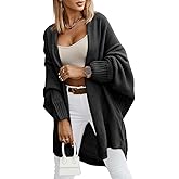 Miladusa Oversized Cardigans for Women Fall 2025 Trendy Open Front Batwing Sleeve Long Cardigan Sweaters
