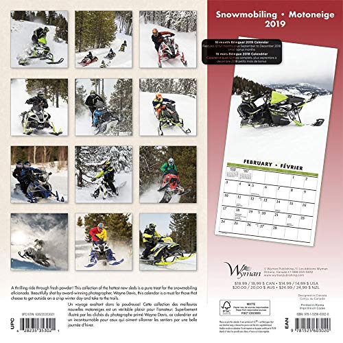 2019 Snowmobiling Wall Calendar, Board Sports by Wyman Publishing
