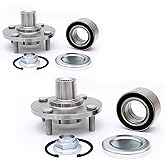FKG 518510 Front Wheel Bearing Wheel Hub Assembly for 2000-2011 Ford Focus, 4 Lugs Set of 2