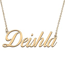 HUAN XUN Customized Custom Simple Any Name Necklace
