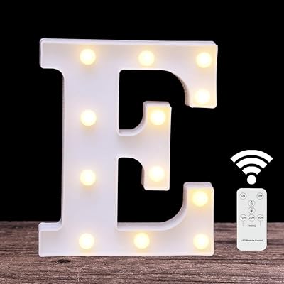 LED Marquee Letter Lights 26 Alphabet Light Up Initial Name Sign Remote Control Letter Lamp for Wall Wedding Birthday Party Christmas Bar Decore(Letter A-Remote Control)