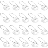 FEBSNOW Aquarium Suction Cups with Ties, Fish Tank Plant Holders | 10 Pack Clear Suction Cups, 30 Pcs Adjustable Cable Ties, for Aquarium Fish Tank Plants Moss Shrimp Nest, Strong Grip Hold