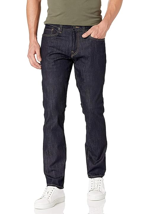 Buffalo David Bitton Men's Slim Ash Jeans, Rinse Wash Indigo, 42W x 34L