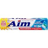 Aim Cavity Protection Anticavity Fluoride Toothpaste, Ultra Mint Gel, 6 Ounce - Pack of 6