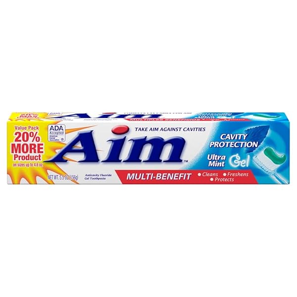 AIM MULTI-BENEFIT CAVITY PROTECTION GEL TOOTHPASTE, ULTRA MINT...