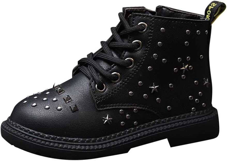 botas militares con tachuelas para niña