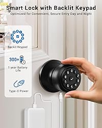 WREO Keypad Smart Door Knob Lock, Keyless Entry