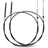GUZIKO 27FT Throttle Shift Control Cable Fit for Johnson Evinrude BRP OMC | Replace 0173127, 2PCS Long Marine Control Cables, Compatible with Outboard Engine Systems