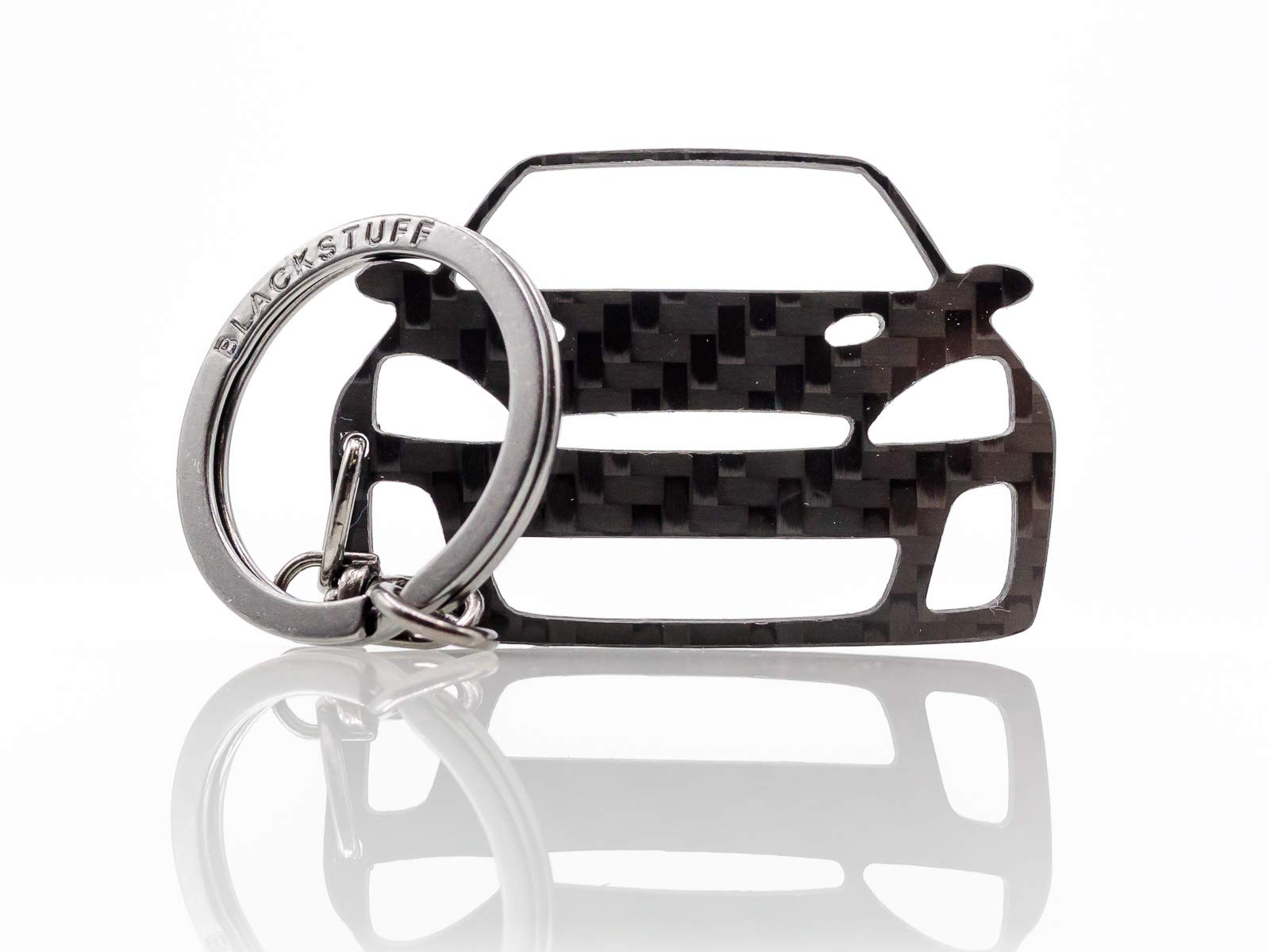 BlackStuff Carbon Fiber Keychain Keyring Ring Holder Compatible with Focus RS MK1 1998-2004 BS-181