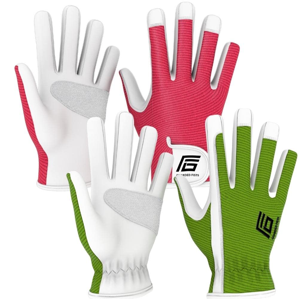 Guarded Fists Gardening Gloves for Women, Thorn Proof Garden Gloves, Leather Gardening Gloves for Men, Heavy Duty Gloves for Ladies Men, For Digging Planting in Garden & Outdoor