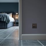 BG Electrical Single Switched Power Socket Black Nickel 13A FBN21B view 6