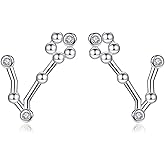 Zodiac Constellation Earrings 925 Sterling Silver CZ Horoscope Stud Earrings for Women -VIKI LYNN