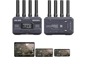 Accsoon CineView HE Wireless Video Transmission Systems HDMI Transmitter Receiver, Dual-Band UVC for Live Streaming 1080p 60m