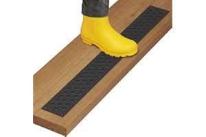 STEADY-STEP Aluminum Anti-Slip Stair Strip – 36 inch, Matte Black (1-Pack) – Screws Included – Made in Canada