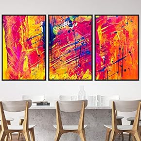 signwin 3 Piece Framed Canvas Wall Art Abstract...