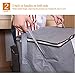 Foldable Storage Bag Organizers, Breathable Clothing Organizer Bags with Large Clear Window and Carry Handles, Storage Boxes for Comforters, Clothes, Blankets, Closets, Bedrooms, 3 Pack, Grey