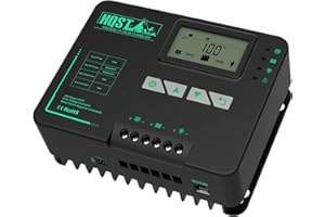 HQST MPPT Solar Charge Controller 20 Amp Negative Grounded Controller with Bluetooth LCD Display, 12V/24V DC Input Solar Panel Regulator for Gel Sealed Flooded and Lithium Battery