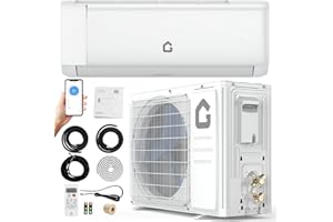 12000 BTU,21 SEER2 230 V Mini Split Air Conditioner,Wifi Enabled Ductless Inverter Wall AC Unit & Heater with Remote,Installa