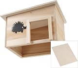 Geezy Wooden Hedgehog House Predator Proof with Removable Roof and Compartments view 4