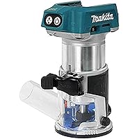 Makita DRT50ZJX6 18V LXT Brushless Cordless Compact Variable Speed Router with Two Bases & Accessories (Tool Only)