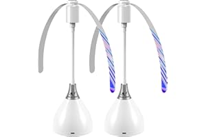 Table Fan White, 2-Pack, Adjustable Design, Indoor Outdoor Use, Metal Construction, for Restaurant Kitchen Patio