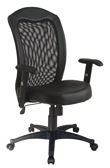 Amazon Com Screen Back Chair With Black Vinyl Trim And Leather