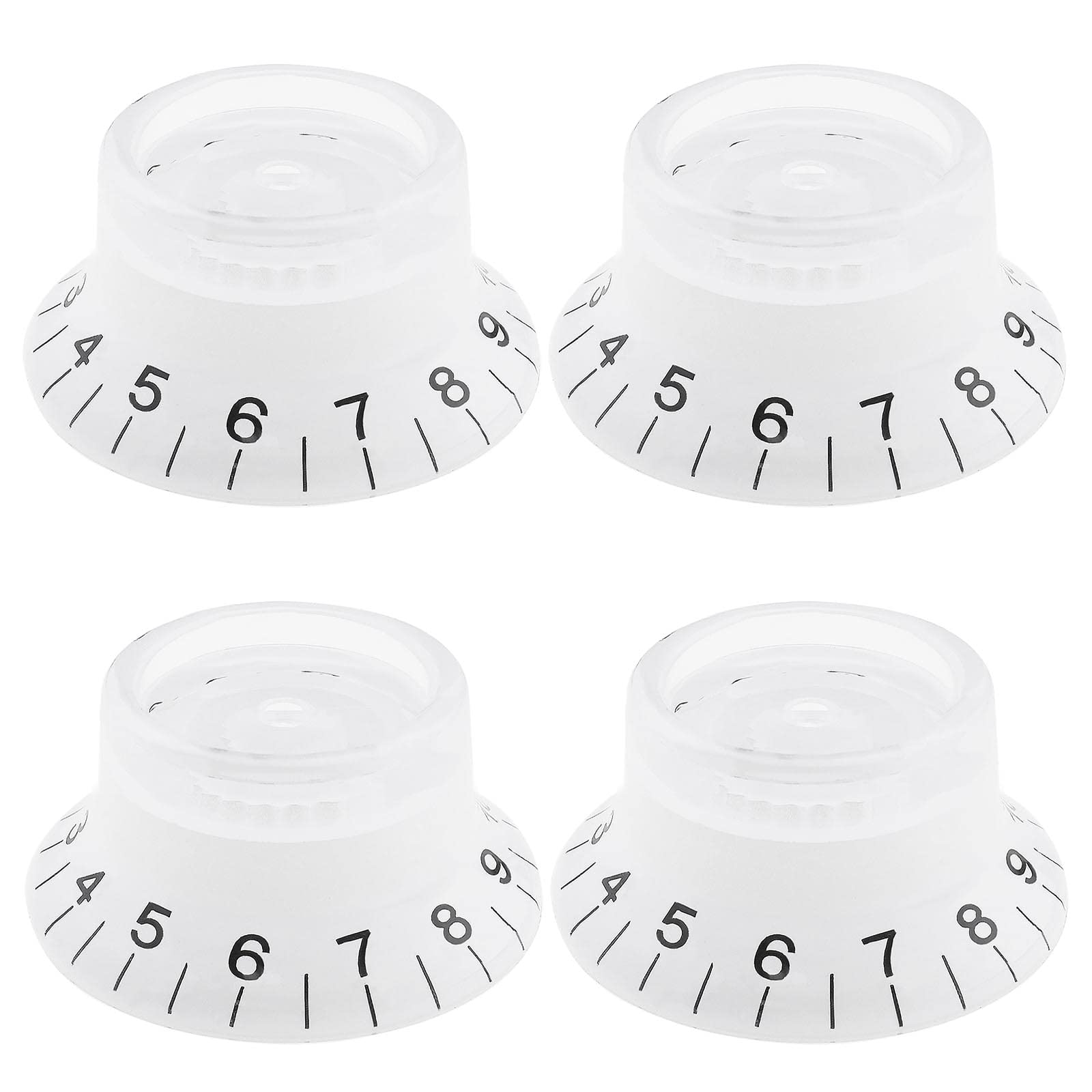 The Lord of the Tools 4PCS Guitar Control Knobs Volume Tone Speed Knobs 6mm Guitar Bass Top Hat Knobs for Electric Guitar Musical Instruments Accessories Acrylic White