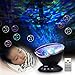 GLIME Remote Control Ocean Wave Projector Night Light 12 LED 7 Colors Built-in Mini Night Music Player Light 45 Degree Adjustable LED Star Lamp Projector Nightlight for Kids Bedrooms Living Room