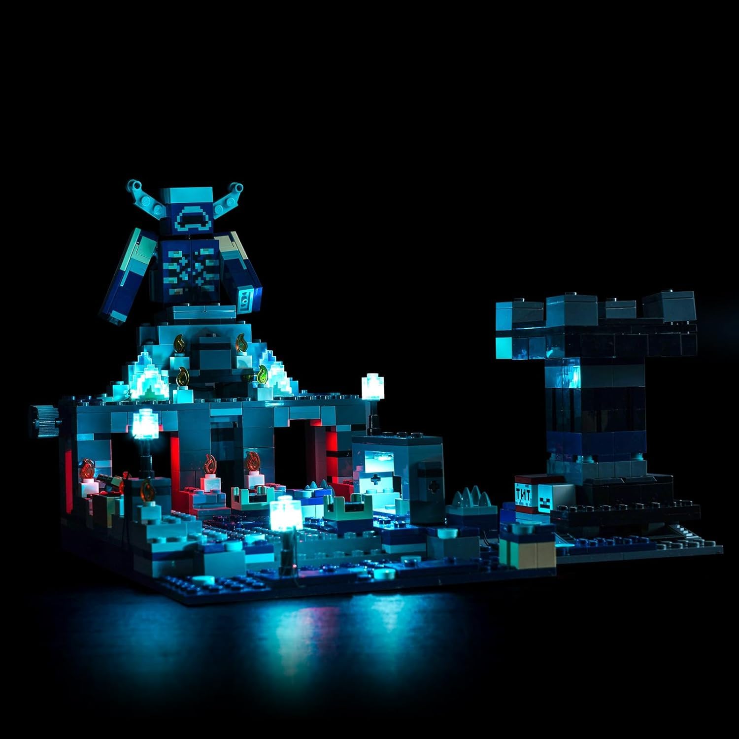 Photo 1 of LocoLee LED Light Kit for Lego Minecraft The Deep Dark Battle 21246 (NOT Include The Lego Set), Decor Lighting Compatible with Deep Dark Battle Warden for Fans - NOT Included Model, Just Lights