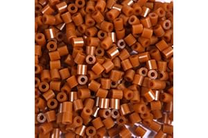 ZLLBTMO Fuse Beads 2000Pcs Light Brown Melting Bead 5mm Iron Beads for Arts and Crafts