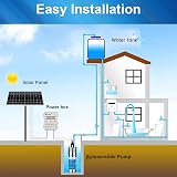 DCHOUSE 12V Stainless Steel Solar Well Pump 3.2GPM 120W Panel Garden Farm view 3