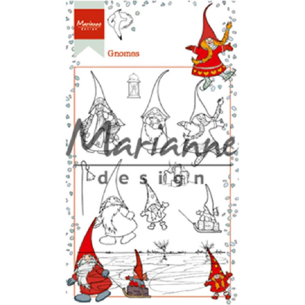 Marianne Design Clear Hetty's Gnomes for Stamping Crafts, 9,5 x 3,5 cm / 3,2 x 5,6 cm