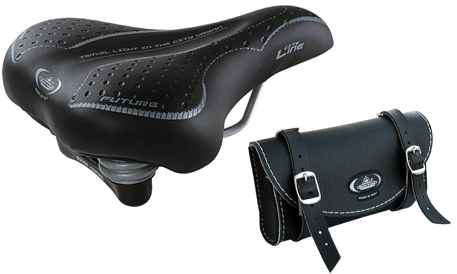 Montegrappa Future Lady 1900 Saddle (Black) + Montegrappa Storage Bag MOD. 0016 (Black)