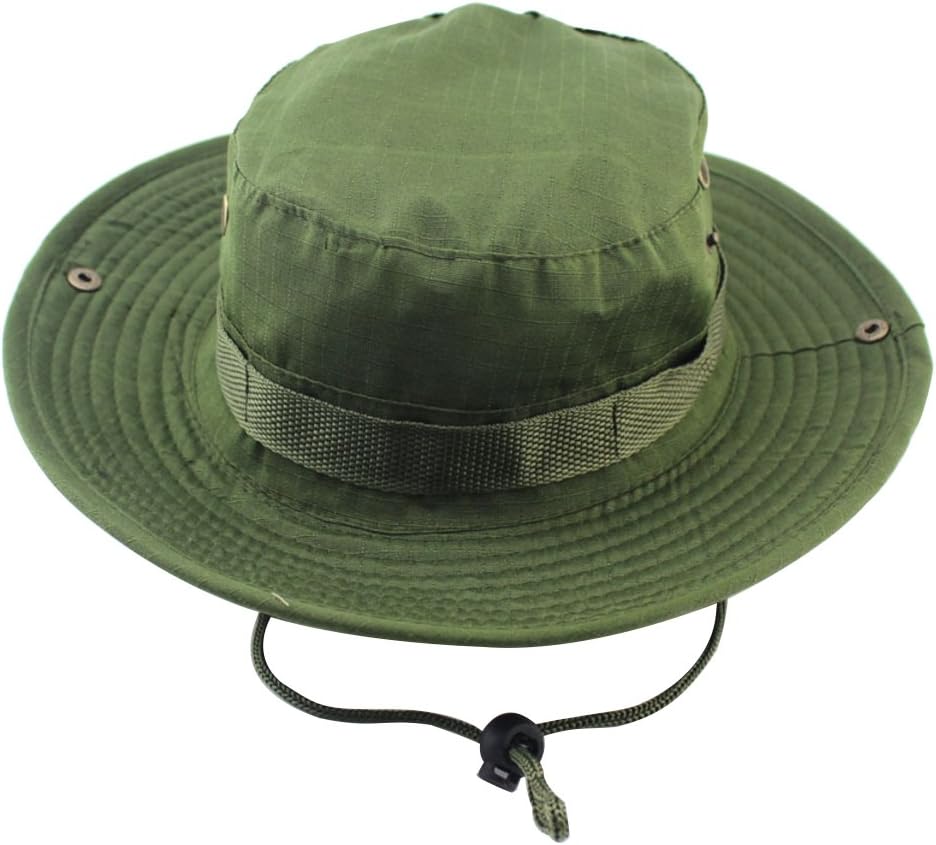 MeanHoo Camouflage Fishing Snap Brim Military hat Wide Brim Bucket Outdoor Boonie Hat