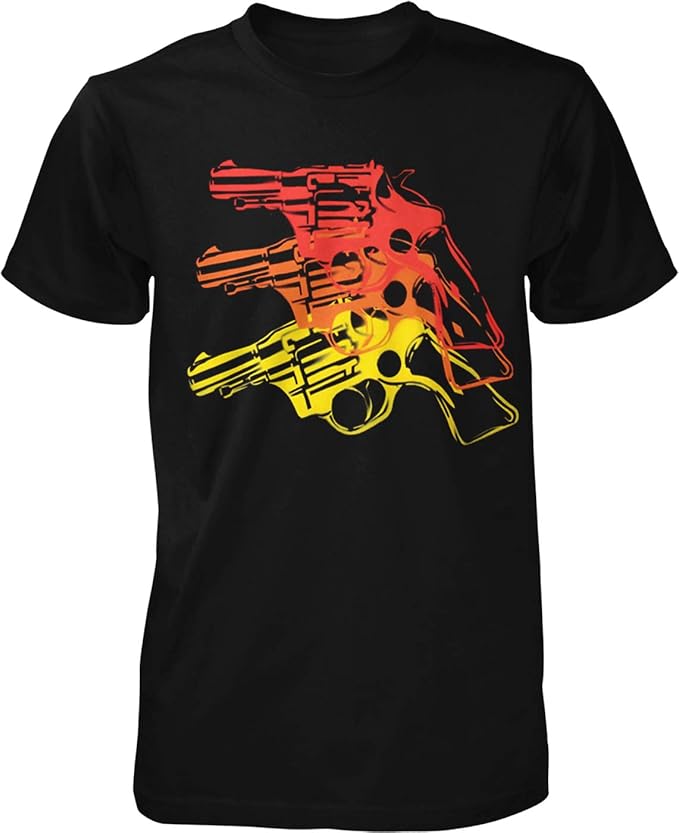 Hoodteez Revolver, Pistol, Gun Enthusiast Men's TShirt Clothing