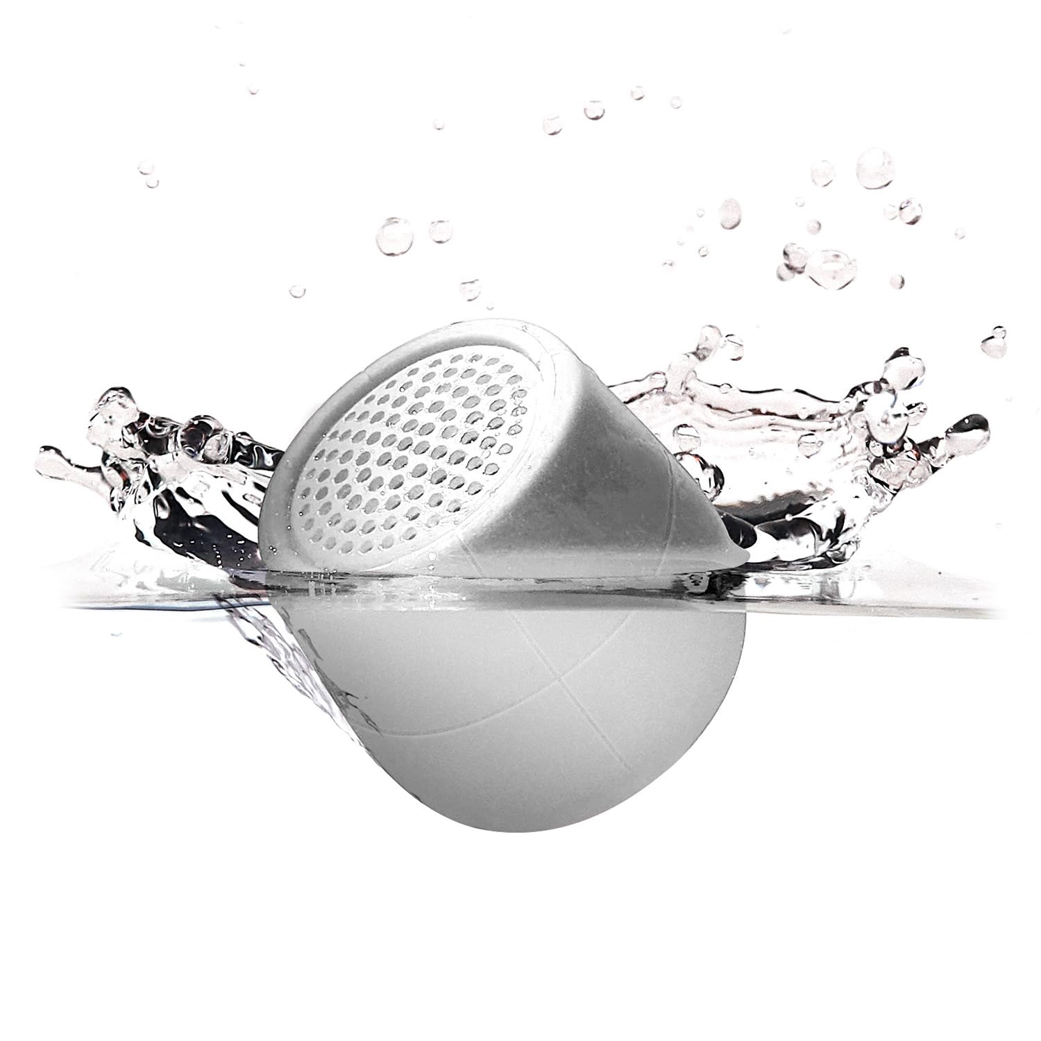 Lexon Mino X Floating Bluetooth Speaker, IPX7 Water Resistant, Rechargeable & Pairable - White