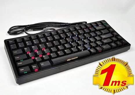 Noppoo 84 Corded MultiMedia Keyboard - Tastatur , USB - 84 Tasten - ergonomisch - Schwarz ?Stößelvarianten: schwarz, rot, bra