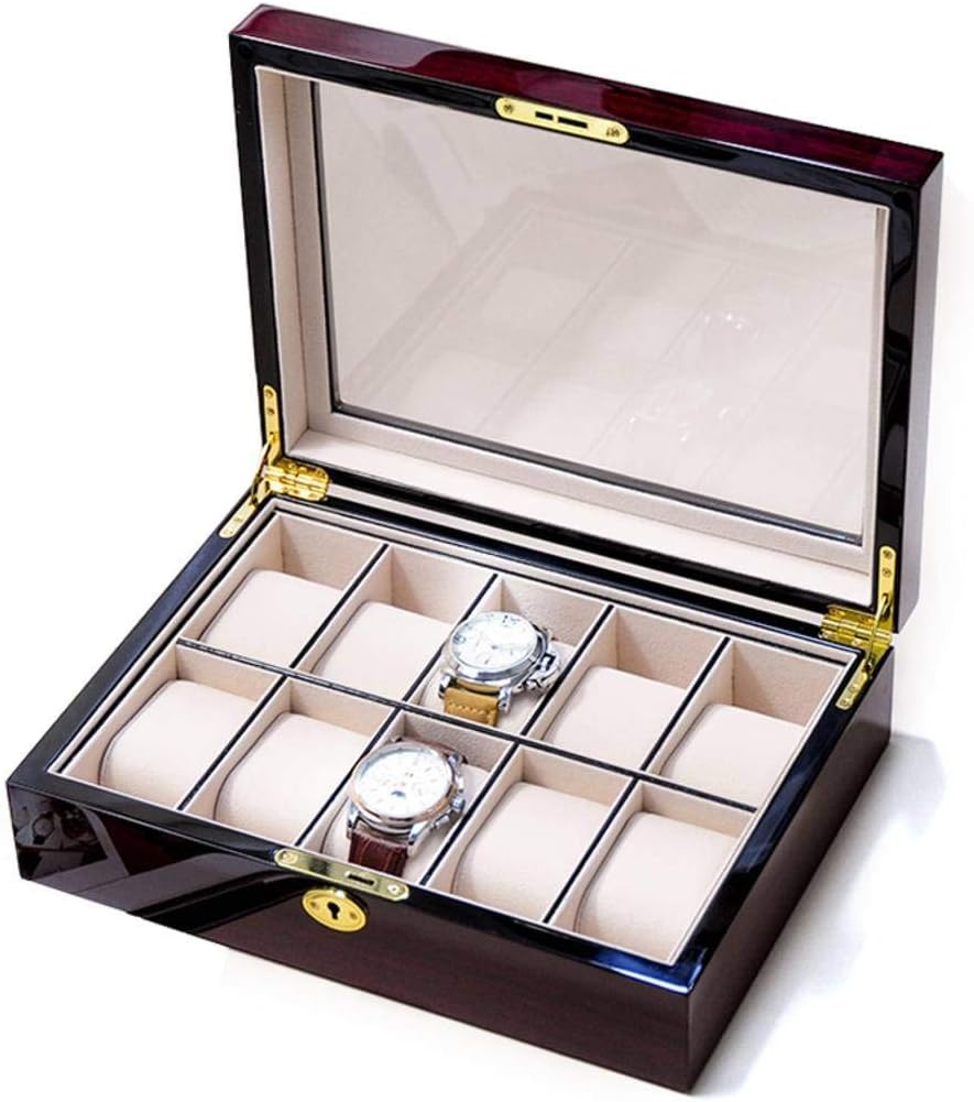 GOVD Watch Box Organizer for Men Wood Watch Organizer Case