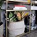 dufmod Large Natural and Plush Woven Seagrass Tote Belly Basket for Storage, Laundry, Picnic, Plant Pot Cover, and Beach Bag (Plush Zigzag Chevron Seagrass White, Large)