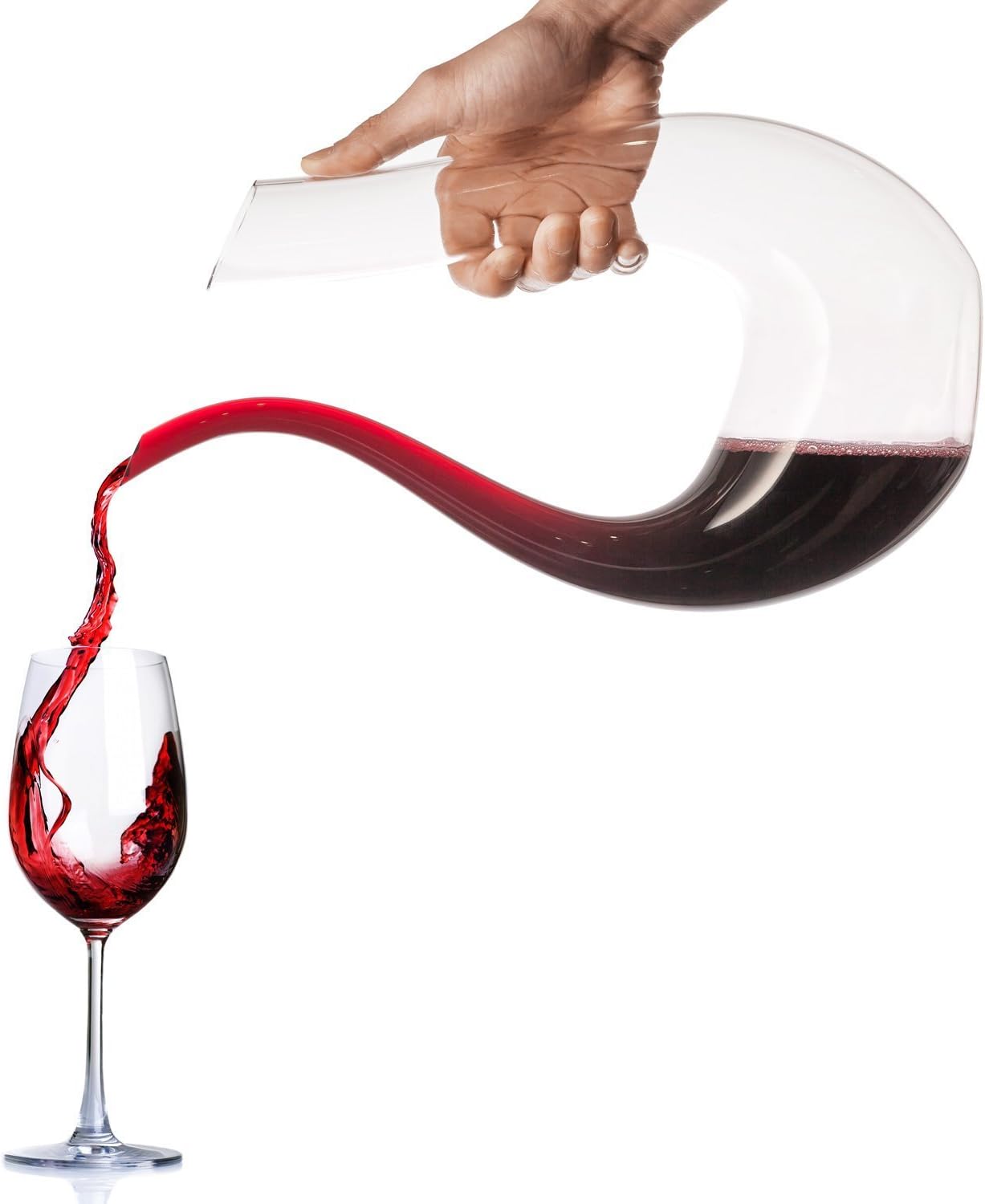 Wine Decanter,Towinle Red Wine Carafe Leadfree Crystal Glass Wine Aerator Wine Presents Accessories (1200 Milliliter) - Image 3